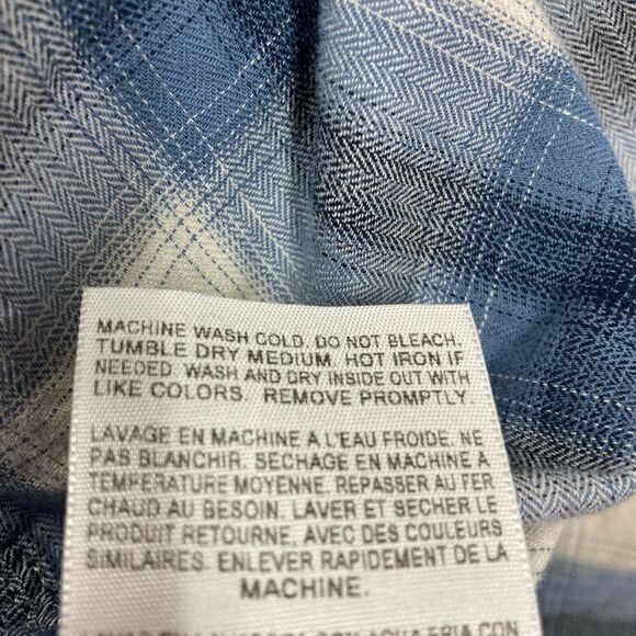 DOCKERS,Men’s Blue&white plaid shirt, Sz Large,Long Sleeve, Lumberjack Style - Picture 7 of 7